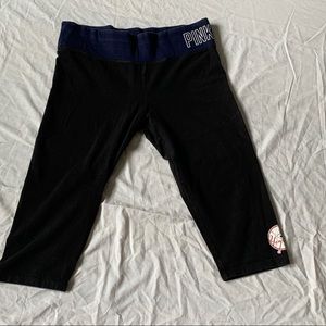 VS PINK CROPPED YANKEE LEGGINGS